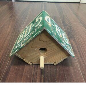 License Plate Bird House Alberta Folk Art